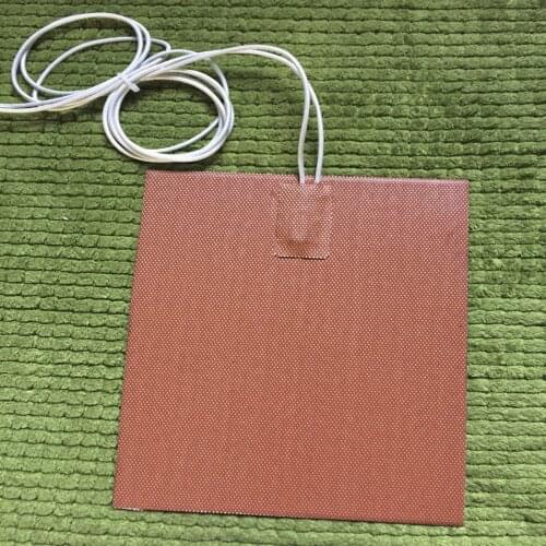 Silicone heating pad heater 220V 400W 150*150mm for 3d printer heat bed 1pcs thermostat 70 degree Electric Heating Pads