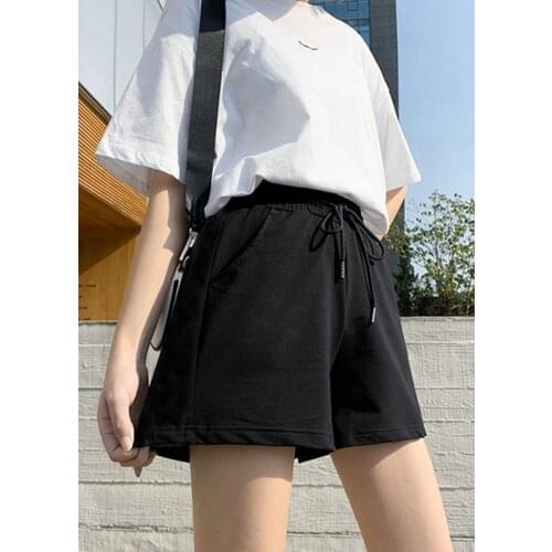 Sports Shorts WomenS Summer Loose Large Size Wide-Leg Pants Students Casual Wear All-Match Home Pants