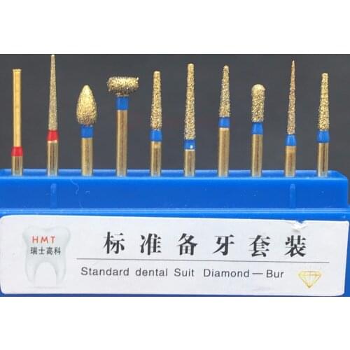 Dental materials Dental tools Dental preparation burs Porcelain veneer dental high speed Diamond burs with box