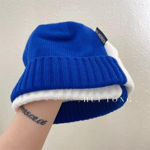 Couples Warm Solid Men Skullies Beanies Ladies Girl Hats Autumn and Winter Knitted Cuff Beanie Cap Hats for male Female