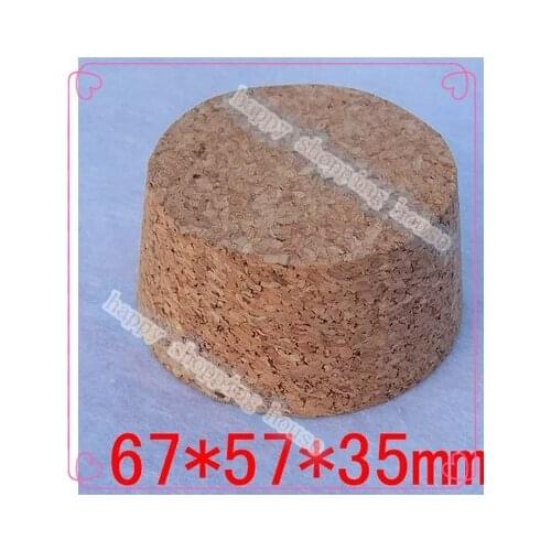 Packing material cork Sealed bottle stopper large pudding jars cork tea glass bottle 67mm*57mm*35mm