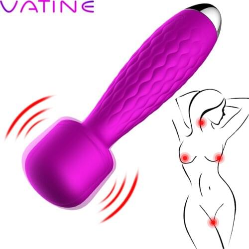 VATINE G Spot Massager AV Magic Wand Vibrator Silicone 10 Modes Sex Toys for Women Female Masturbator Clitoris Stimulation