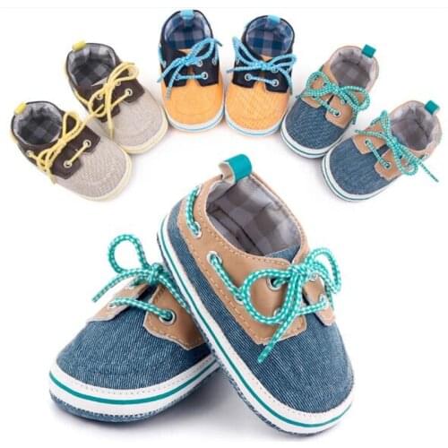 2021 New Baby Canvas Shoes Soft Sole Non-slip Toddler Boys Casual Shoes Infant First Walker For 0-18 Months