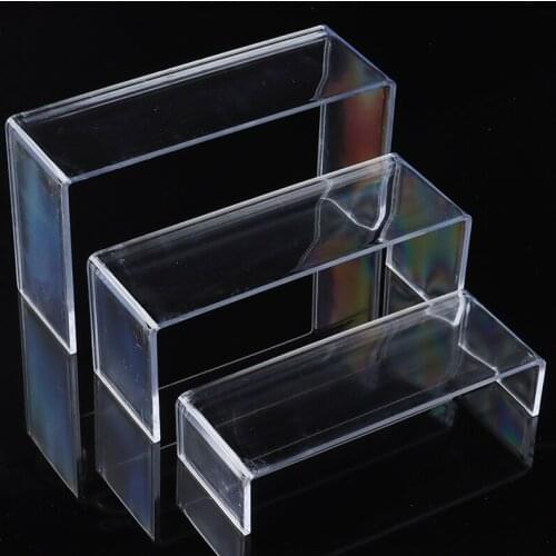 3Pcs Practical Acrylic Display Stand Multi-functional Transparent Shoes Storage Rack Shoe Display Racks Cosmetics Display Holder