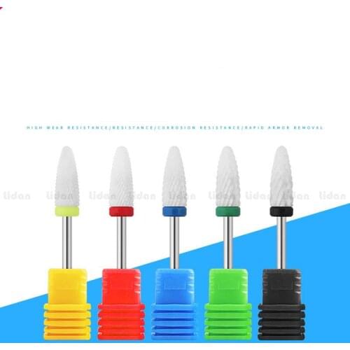 Ceramic Nail Drill Bit For electric manicure machine accessories Nail Art Tools Electric Manicure Cutter Nail File