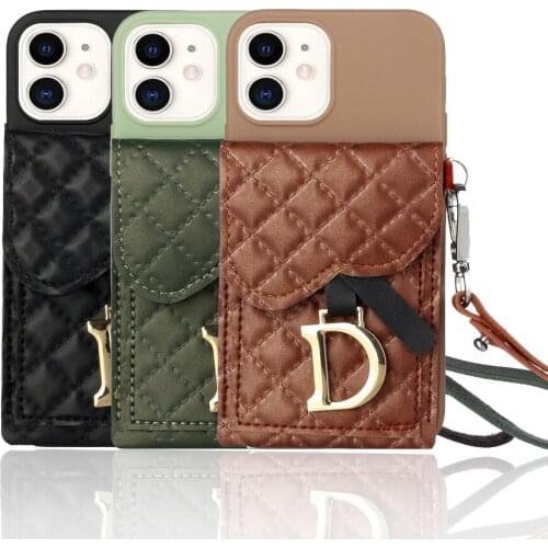 PU Leather Case For iPhone 12 12 Mini 11 Pro Max XS XR X Wrist band card pocket Holder Cover For iPhone SE 2020 8 7 6S 6 Plus