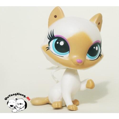 CWM051 Pet Shop Animal Pink eye shadow cat doll action Figure kitten