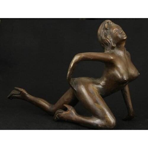 Decoration brass factory Pure Brass Antique Old Elaborate Interesting Copper Collectable Modern Sexy Belle Ornament Statue