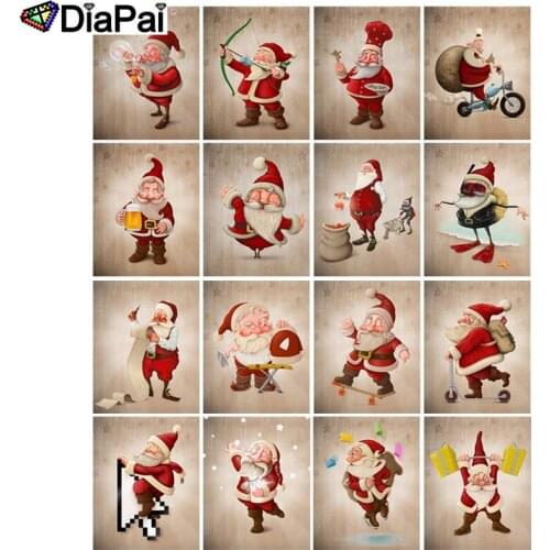 DIAPAI Diamond Embroidery "Santa Claus scenery" Pattern DIY 5D Diamond Painting Needlework Cross Stitch Full Drill Painting