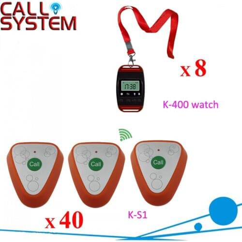 Ycall Electronic order device 8 watches for waitress 40 buttons for customer Smart Pager System