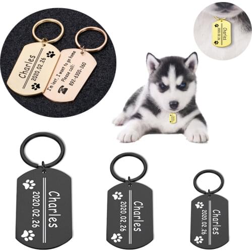 Anti-lost Dog Name Birthday Date Phone Personalized Pet ID Tag Engraved Pet ID Name for Cat Puppy Dog Collar Tag Pendant