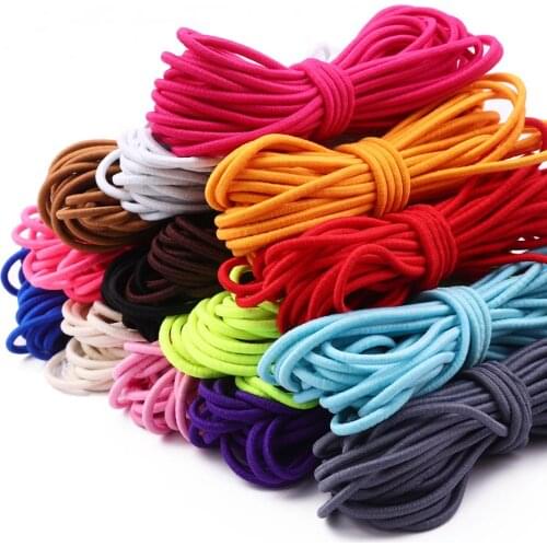 5Meter 2.5mm 2mm Colorful High-Elastic Round Elastic Band Round Elastic Line Rubber Band Elastic Rope DIY Sewing Accessories