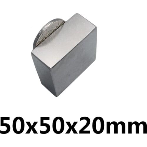 1/2/3/5PCS 50x50x20 mm Thick Rare Earth Neodymium Magnet 50*50mm Super Powerful Strong Magnets 50x50x20mm Big Block 50*50*20 mm