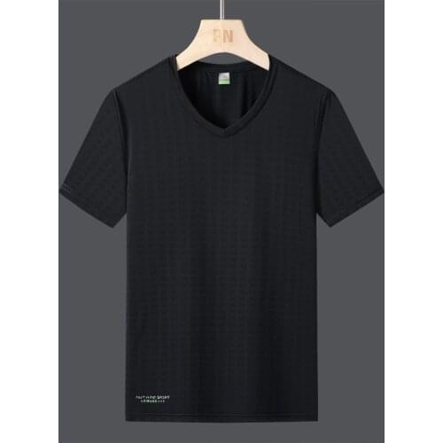 Brand New Mens 2021 Spring Summer Breathable Casual Fashion T-shirt Pure Color High Quality Fitness Classic Plus Size T-shirt