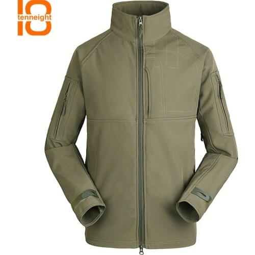TENNEIGHT Mens Softshell Tactical jacket Outdoor Hunting Jacket Sport windbreaker coat warm ski camping hiking Military Jacket