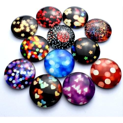 1Pc 25Mm Glow In The Dark Love Heart Neon Light Picture Glass Cabochon Diy Pendant Making Colorful Flatback Glass Accessories