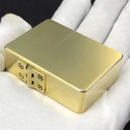 Original zorro Hand made thicken brass Heavy armor kerosene lighter.Hinge smoking collection oil cigarette lighter 230g