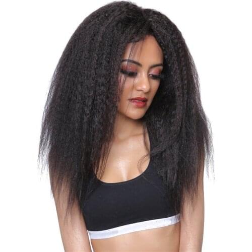 Lace Wigs Pre Plucked With Baby Hair Brazilian Remy Kinky Straight Human Hair Wigs Glueless 13x4 Lace FrontalWigs 150% Density