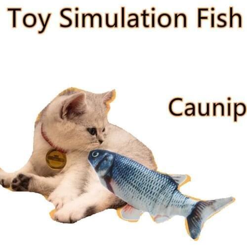 Plush Creative 3D USB Charging Carp Fish Shape Cat Toy Gifts Catnip Fish Stuffed Pillow Doll Simulation Fish Playing Toy For Pet