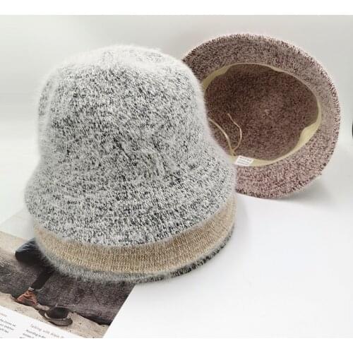 [Rancyword] New fisherman hat female autumn and winter all-match cute pot hat trendy female hat plush lamb Rabbit fashion hat