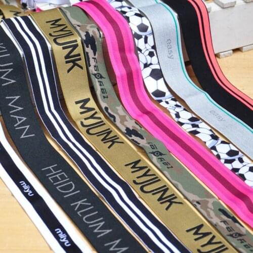 Different Wide Nylon Stripe Green Red Navy Blue Elastic Bands Webbing 1m/lot For Underwear