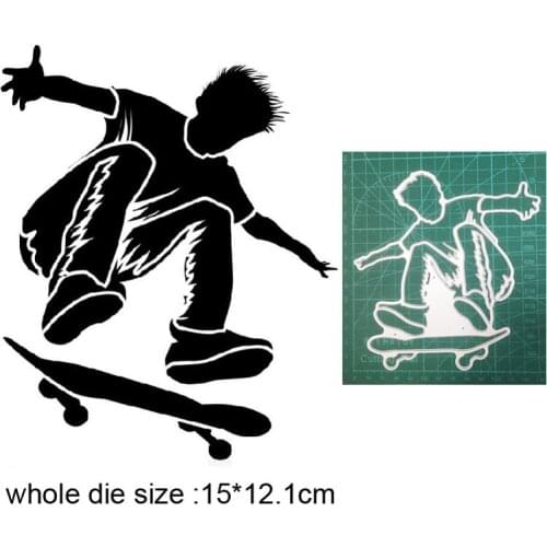 Craft dies Skater Boy Metal Cutting Dies Stencils For DIY Scrapbooking dies Paper/photo Cards Making Embossing Die Cut Template