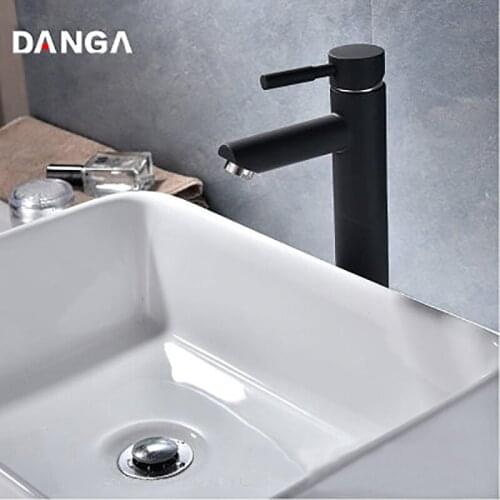 Bathroom Faucet Waterfall Vanity Water Tap Black Raised Basin Faucet Bath Mixer Heightening Sink Faucet 304 Stainless Steel Taps