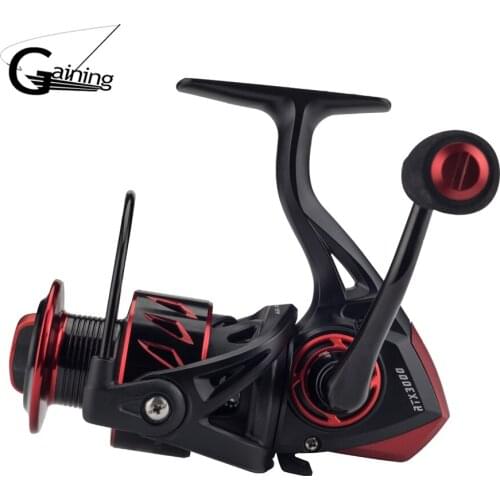 Gaining Spinning Fishing Reel 5.2:1 13+1BB Freshwater Fishing Wheel CNC Aluminum Alloy Arm Fishing Spinning Reel 3000/4000Series