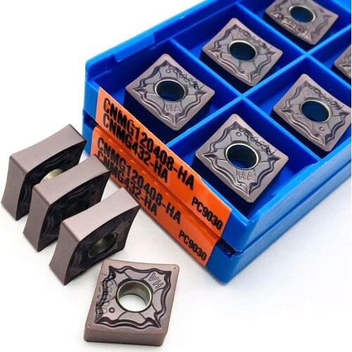 10 pieces of lathe tool CNMG120404 HA PC9030 CNMG120408 HA PC9030 external turning tool carbide blade