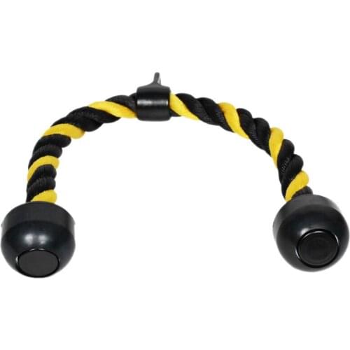 Triceps Pull Down Rope Biceps Training Push Rope Home Gym Fitness Exercise Equipment Yellow Tricep Pulldown Rope