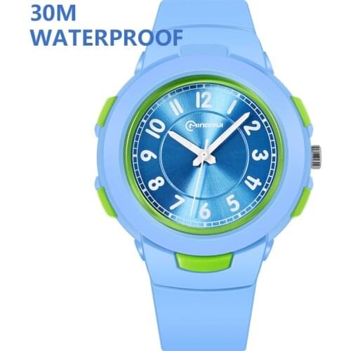 UTHAI CQ131 Student Childrens Fashion Sports Electronic Pin Buckle 30M Waterproof Chinese Cartoon Pointer Watch