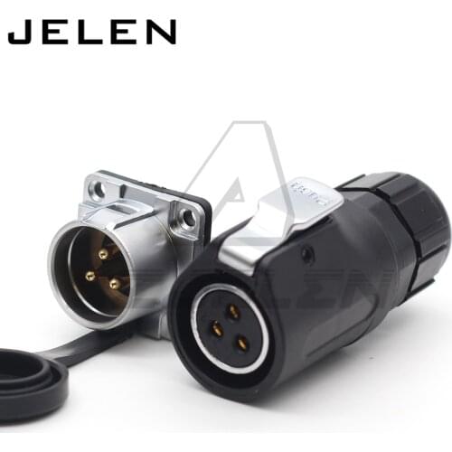 XHE20, Waterproof connector 3 pin power cable connector plug female & socket male LED panel mounting power connector IP67