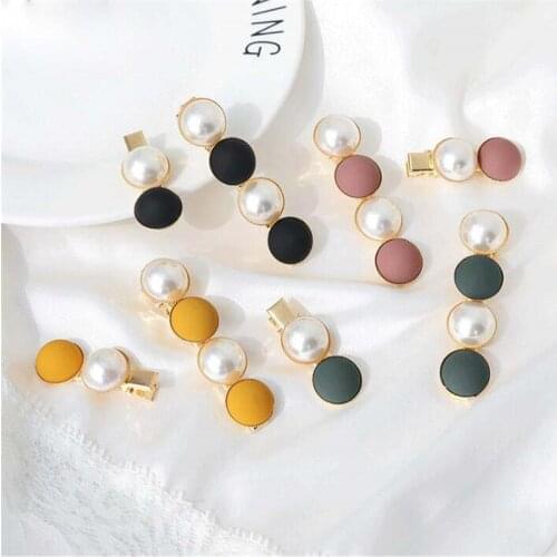 2pcs Spring Candy Scrub Bead Hairpin Sweet Imitation Pearl Korean Hair Clips Hair Pin Hair Accessories for Women Hairgrips