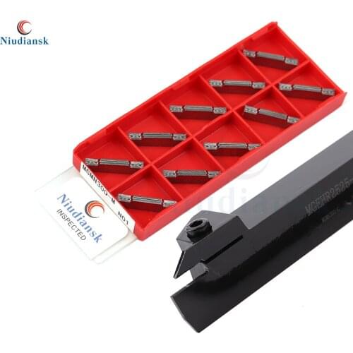 10pcs MGMN150 MGMN200-G NK9030 MGMN250 300 400 Carbide Insert 1pc MGEHR2525 MGEHL2525 Slotting Tool Holder CNC Turning Tool Set