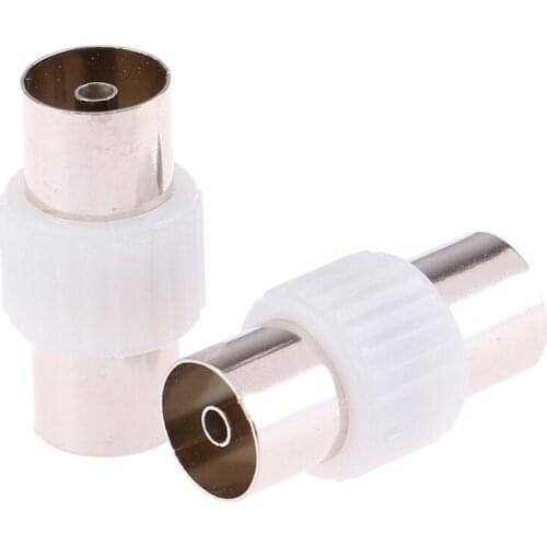 2pairs=4pcs Female To Female TV Plug Jack For Antennas TV RF Coaxial Plugs Adapter Connector