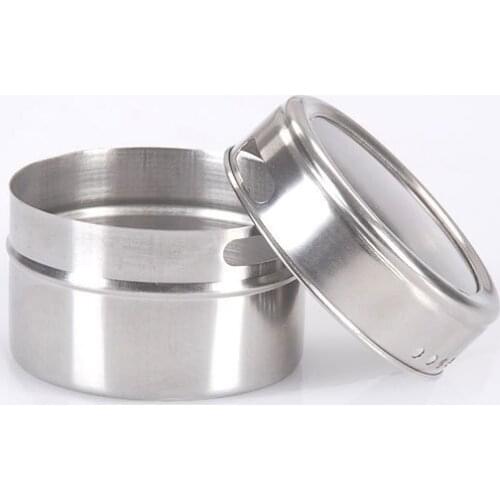 200pcs/lot Magical magnetic Stainless steel spice jar monosexuality tank sauce pot seasoning bottle