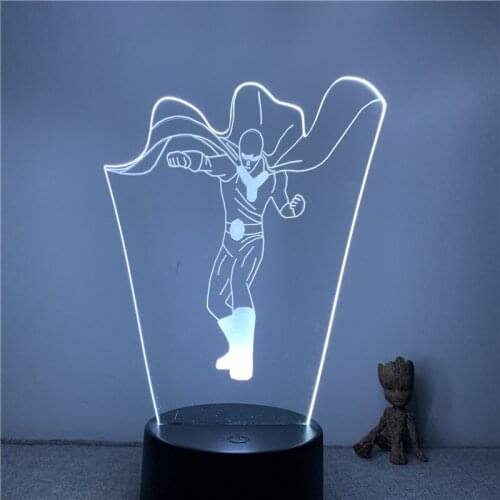 3D Lamp Action Figure One Punch Man Saitama LED NightLight 7 Colors Touch Table Decor Night Light Gift Model