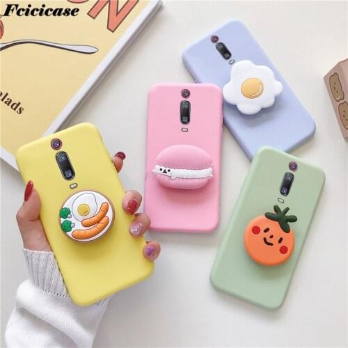 3D Cute Cartoon Stand Silicone Case For Xiaomi mi9T Pro mi 9 T 9T Pro Phone Holder Cover For Redmi K20Pro Soft Cases Bumpers