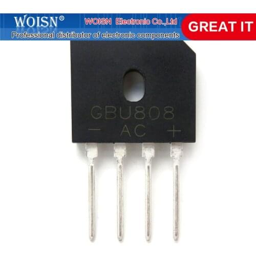5pcs/lot GBU808 800V 8A GBU810 8A 1000V power Diode Bridge RectifierIn Stock