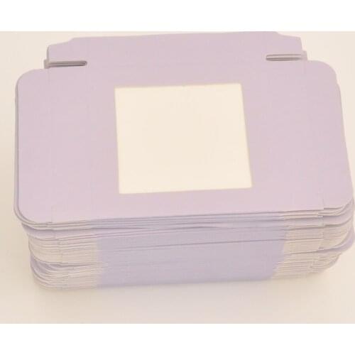 50/Lot Wholesale Eyelash Packaging Box Lash Boxes Package Custom Square Paper Box Purple Mink Lashes Makeup Storage Case Vendors