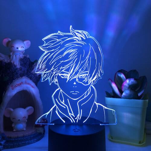 Anime My Hero Academia 3D Acrylic Led Night Light Lamp Child Bedroom Decoration Desk Lamp Acrylic Table Lamp Gift Cosplay Prop