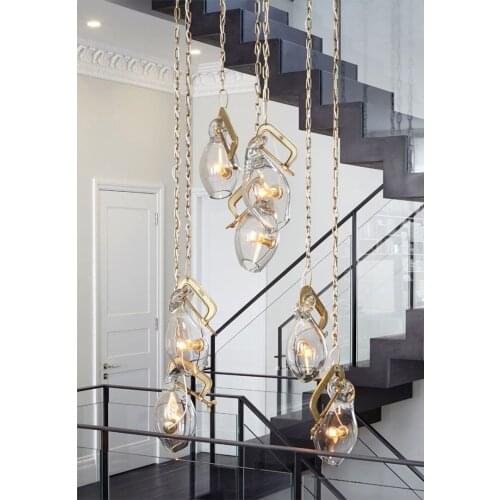 Bar counter ktv nightclub coffee shop duplex staircase art chandelier living room villa front desk winery chandelier