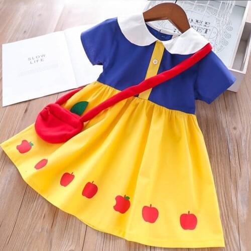 Snow White Baby Girls Dress Summer Casual Fashion Christmas Princess Dress Birthday Party Costume 2 3 4 5 6 Years Kids Clothes