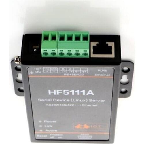 CE FCC Offical 5111A RJ45 RS232/485/422 To Ethernet Linux Serial Port Server Converter Device Industrial