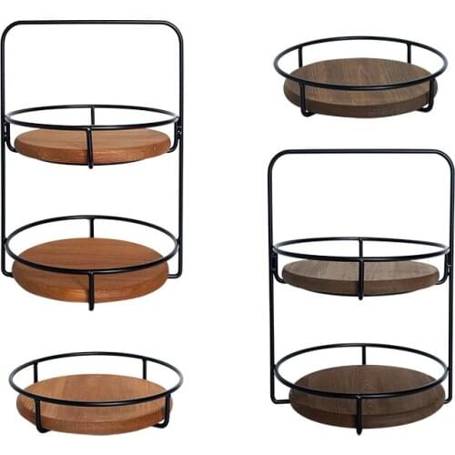 Dessert table double cake rack Vintage dessert rack props Nordic style desktop storage tray