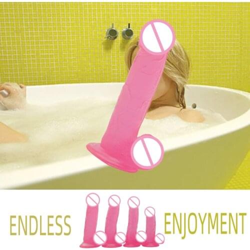 Adult Erotic Soft Jelly Dildos With Strong Suction Cup Anal Butt Plug Crystal Dildo G-spot Orgasm Big Soft Penis No Vibrator Sex