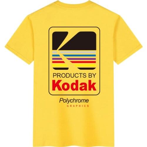 Japanese T-Shirts Harajuku kodak Printed Short Sleeve T-Shirts Men Women 2020 Summer Casual Cotton Hip Hop Streetwear Tees Tops