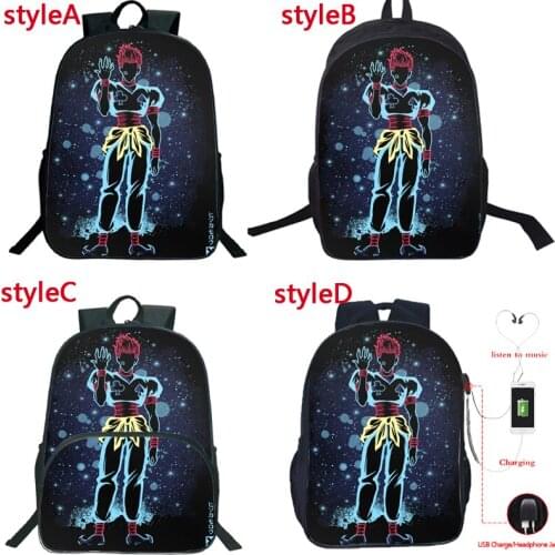 HUNTERxHUNTER Multifunction Backpack USB Charging Headphone Jack Laptop Backpack Schoolbags for Teenagers Hisoka Travel Rucksack