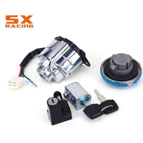 Motorbike Street bike Ignition Switch Lock Key Set Gas Tank Cap Cover Seat For HONDA VT400 VT750 1998-2003 Magna 250 CA250