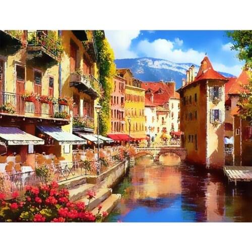 Paint By Number Landscape Drawing On Canvas Scenery Hand Painted Painting Art Gift DIY Pictures By Numbers Home Decor